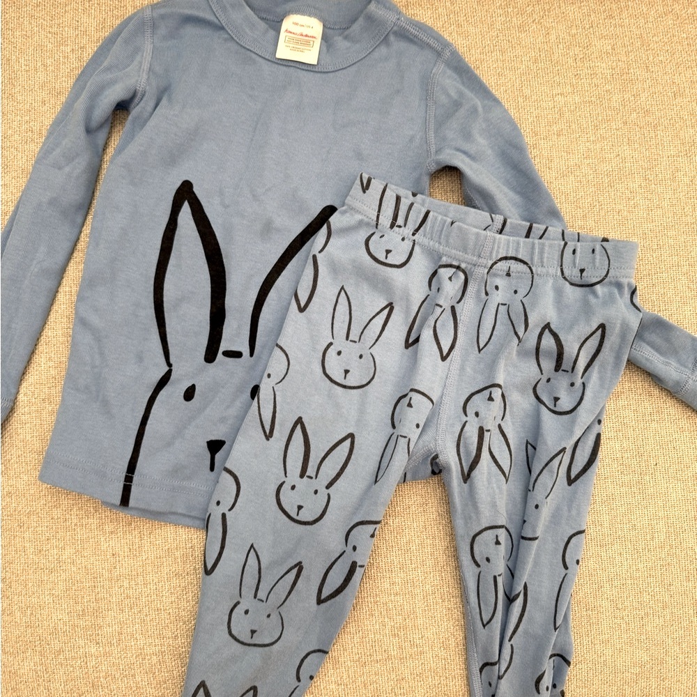 Hanna Andersson Blue Bunny Kids Pajamas